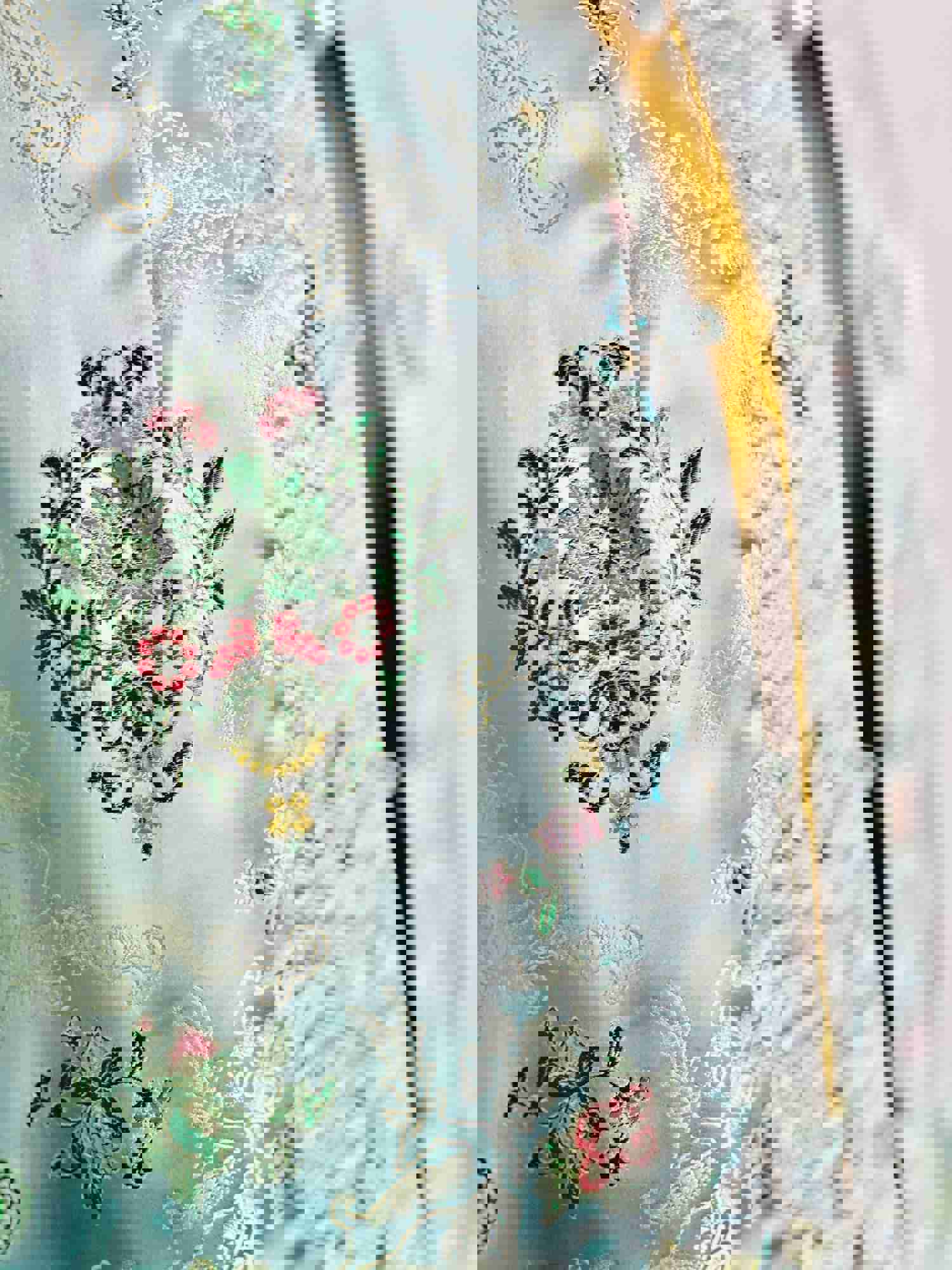 Vintage Pastel Blue Reversible Chinese Jacket