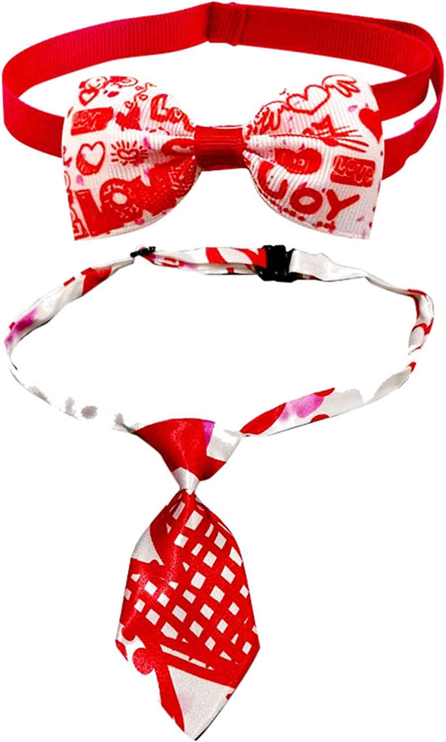 Valentine's Day Pet Tie - Funny Dog and Cat Collar for Parties and Festivals