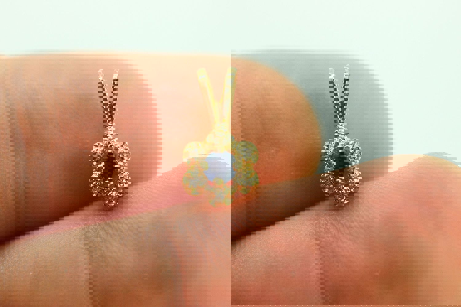 14k Blue Sapphire and Diamond Halo Pendant - Dainty and Precious Jewelry