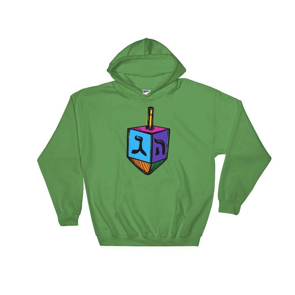 Dreidel Graphic Chanukah Hooded Sweatshirt Hoodie