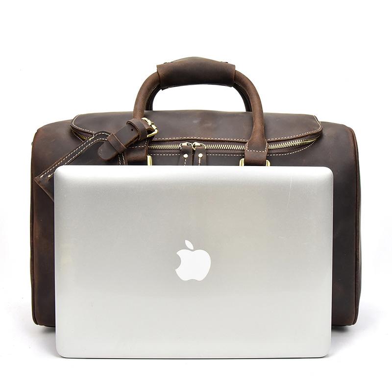 Cool Vintage Leather Men's Weekender Travel Duffle Bag