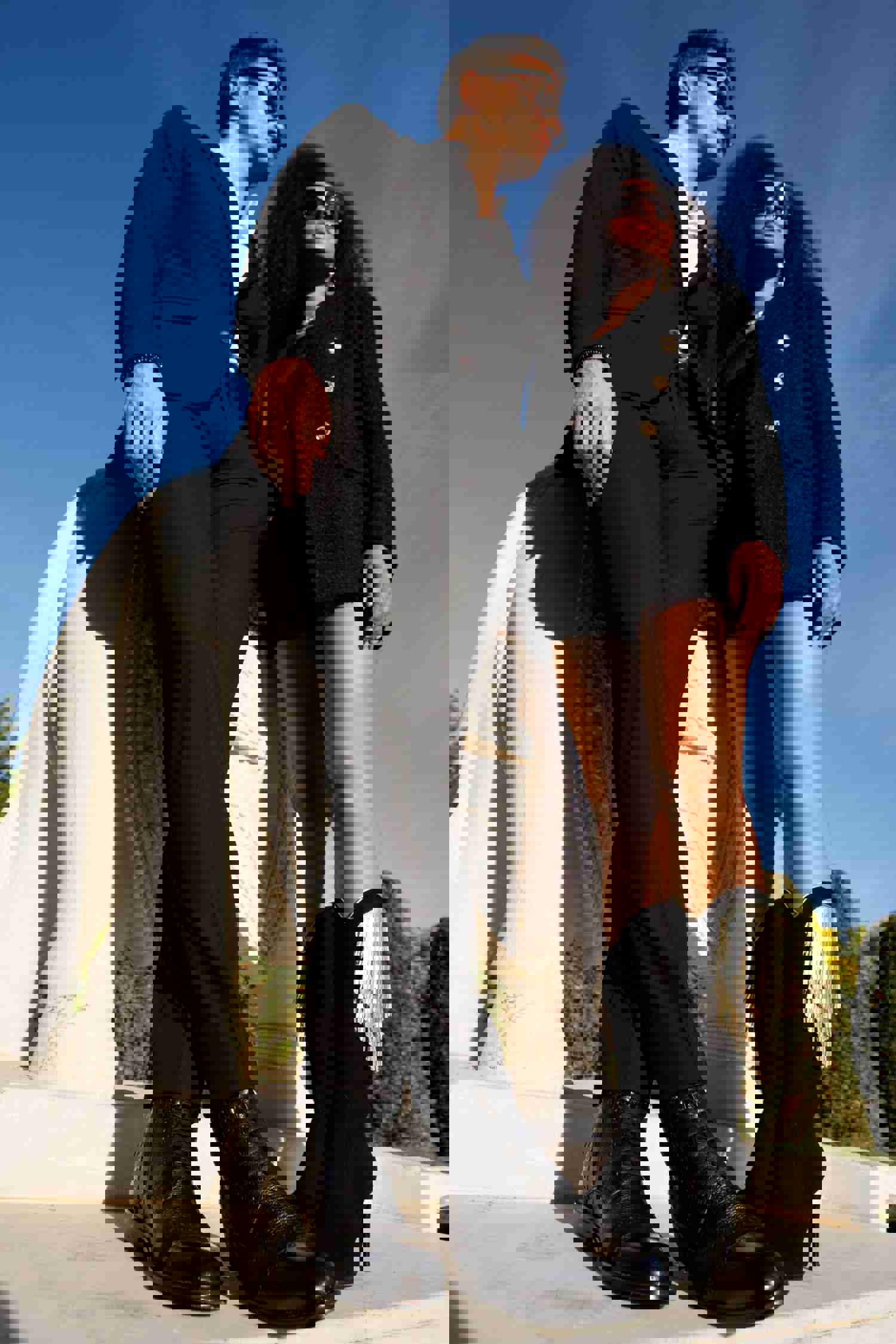 Vienna Black Suede Leather Knee High Women Boot