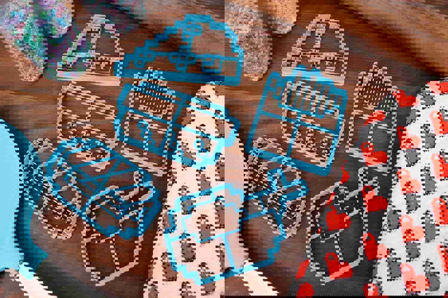 Pixel Foods Cookie Cutters - Pixelated Food Merch for Gamers