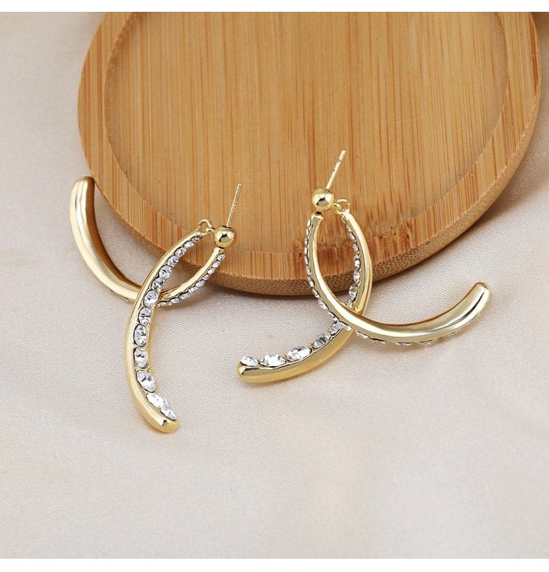 Fishtail Earrings Cross Mermaid Tail Silver Jewelry for Women