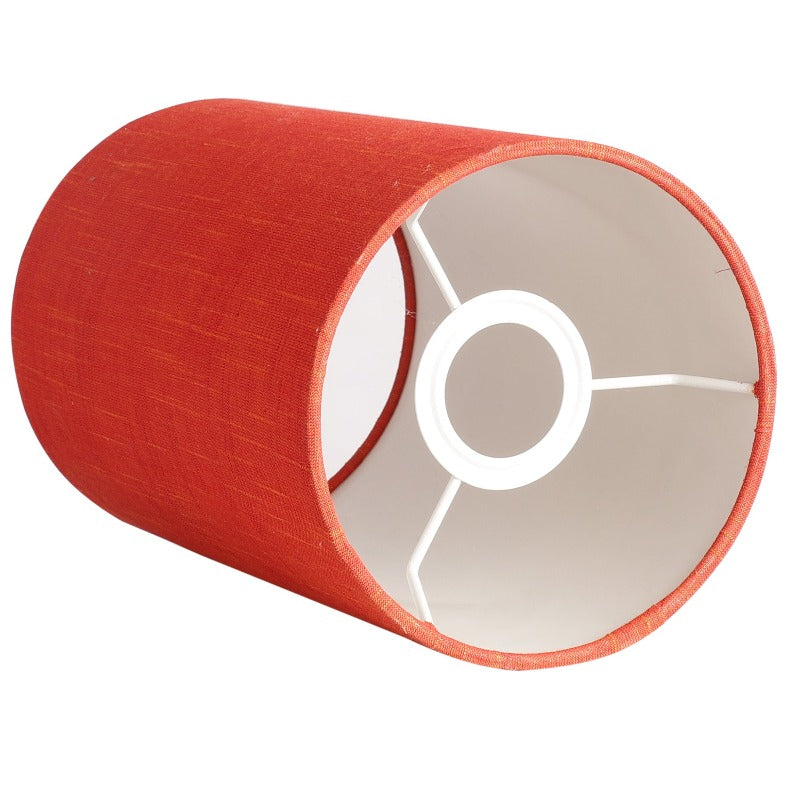 BTR CRAFTS Red Texture Cylinder Lamp Shade - Cotton Fabric (6 Inches)