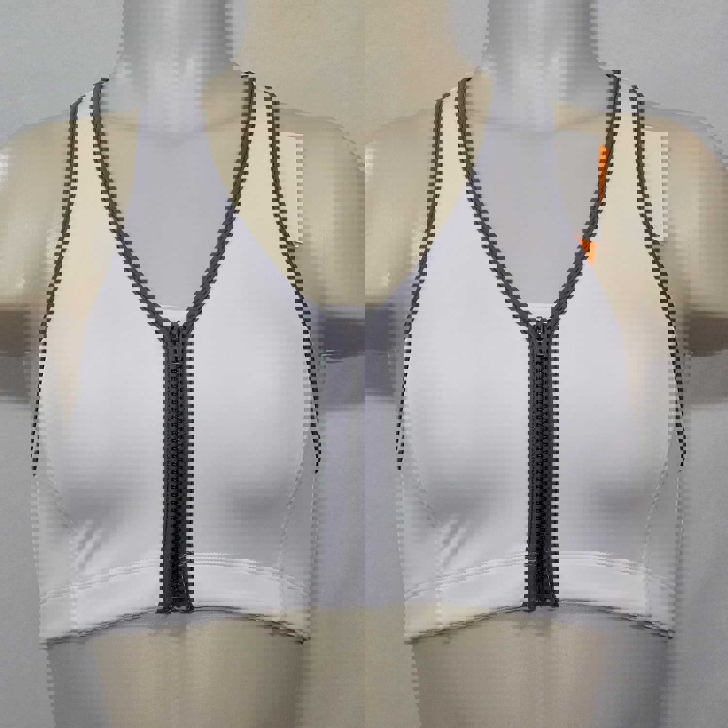 Hanes G469 HC32 Wire Free Zip Front Vented Back Sports Bra