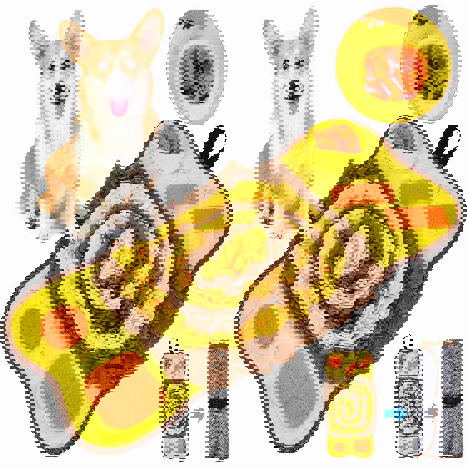 IOKHEIRA Snuffle Mat for Dogs - Interactive Feeding Game and Mental Stimulation Toy