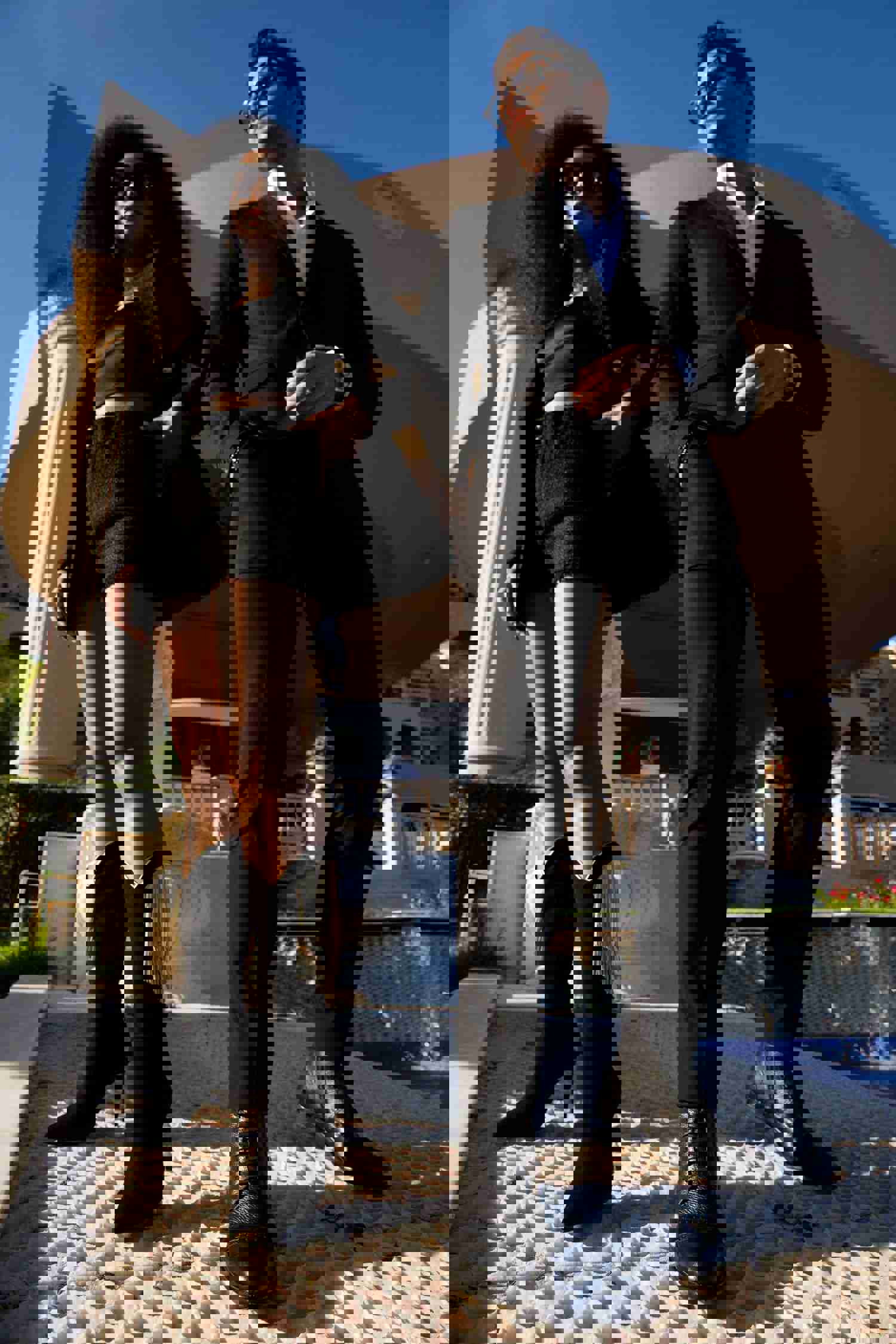 Vienna Black Suede Leather Knee High Women Boot