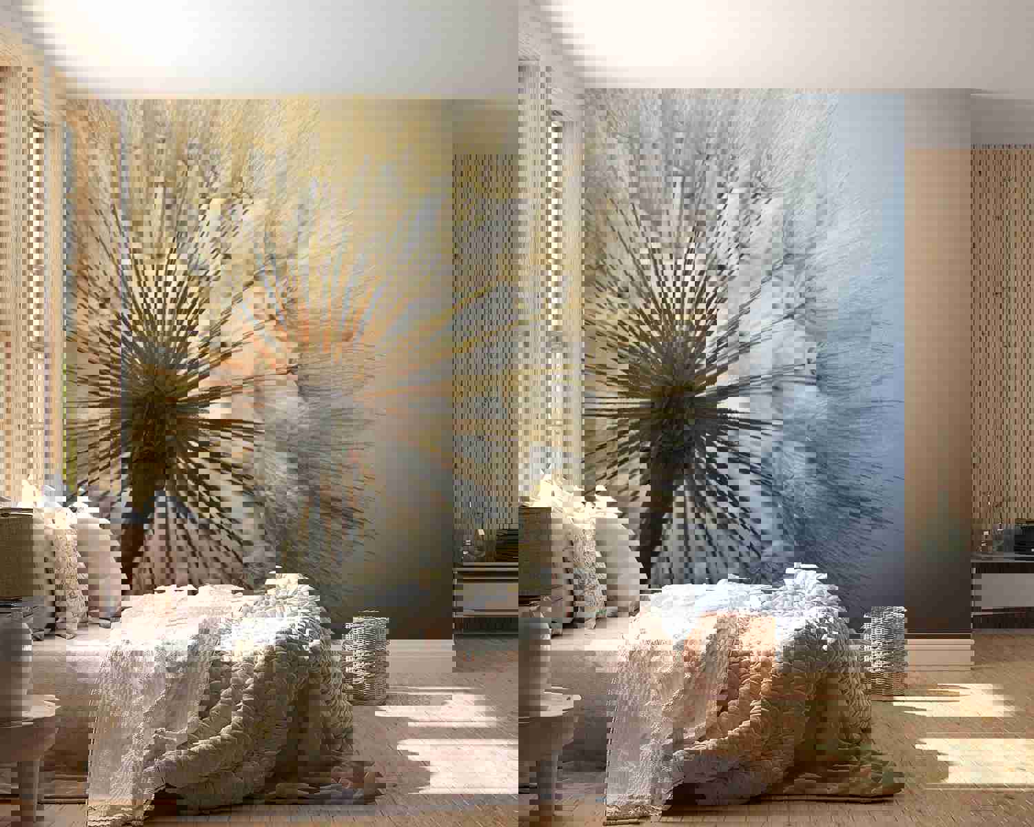 Peel & Stick Floral Wall Mural - Summer Delight Dandelion - Removable Wall Decals