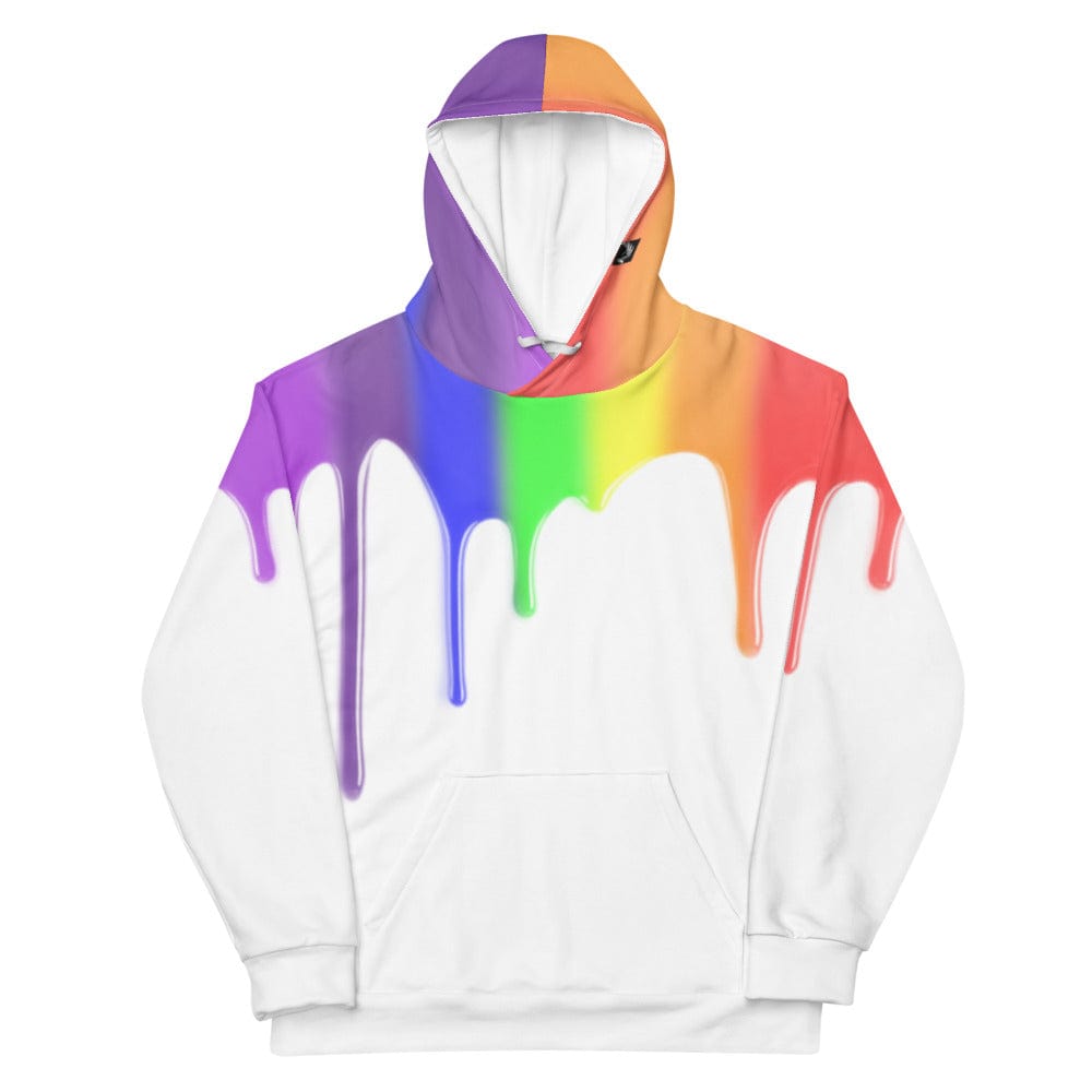 Rainbow Drip Hoodie - Stylish Streetwear with Colorful Design