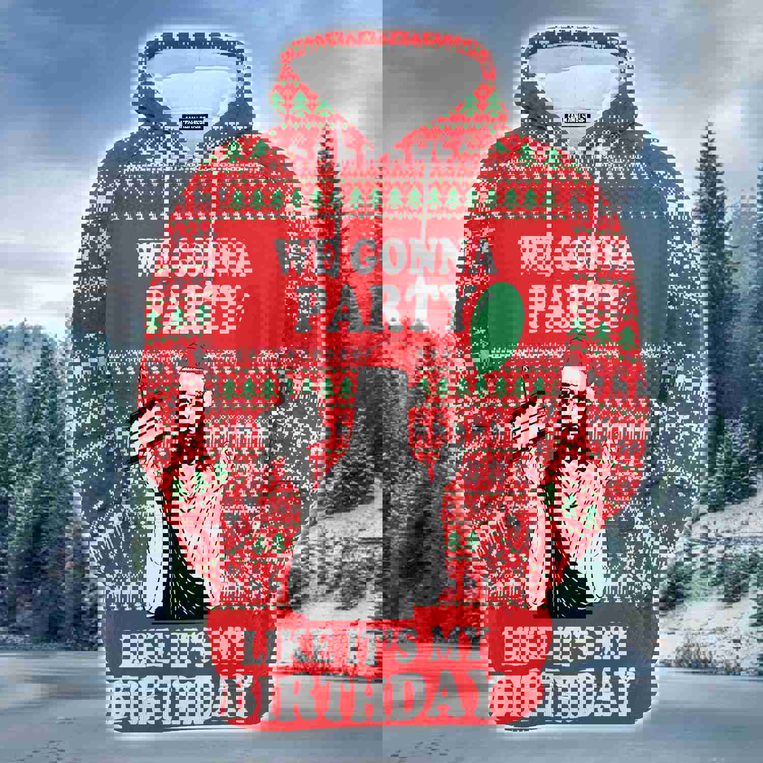 Jesus Santa Premium Christmas Hoodie - Unisex Christian Party Hoodie for Men & Women