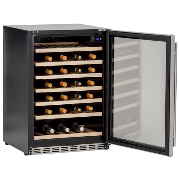 Summerset SSRFR-24DWC 24 Stainless Steel 5.3 Cube Deluxe Outdoor Rated Wine Cooler