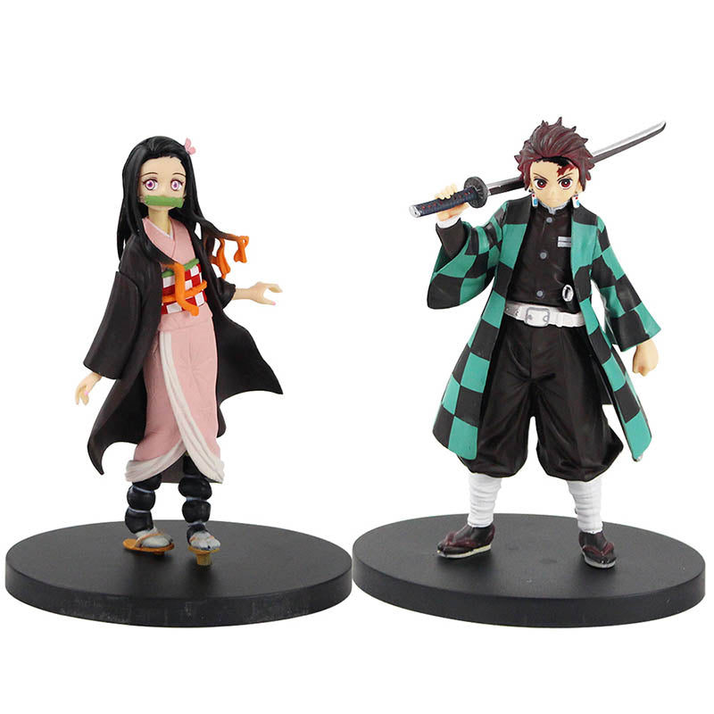 16cm Anime Demon Slayer Kimetsu no Yaiba Kamado Tanjirou Nezuko Action Figure PVC Model Toy