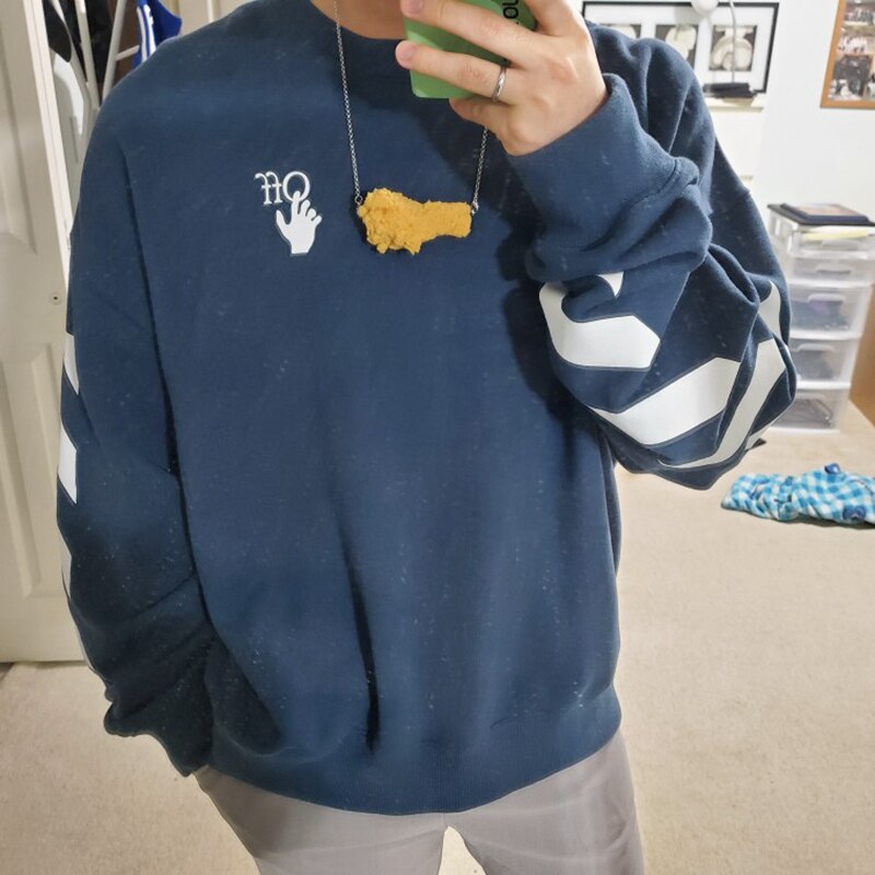 Creative Handmade Simulation Food Necklace for Women - Fried Chicken Leg & Wing Pendant, Trendy Barbecue Jewelry