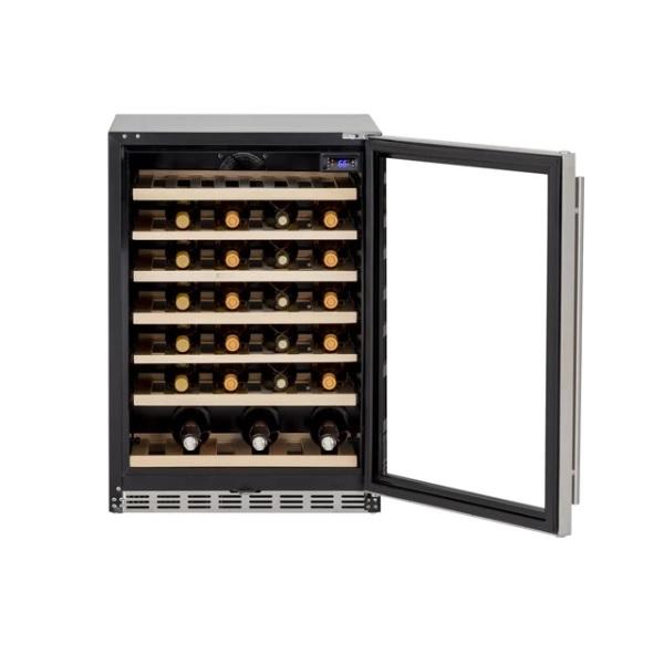 Summerset SSRFR-24DWC 24 Stainless Steel 5.3 Cube Deluxe Outdoor Rated Wine Cooler