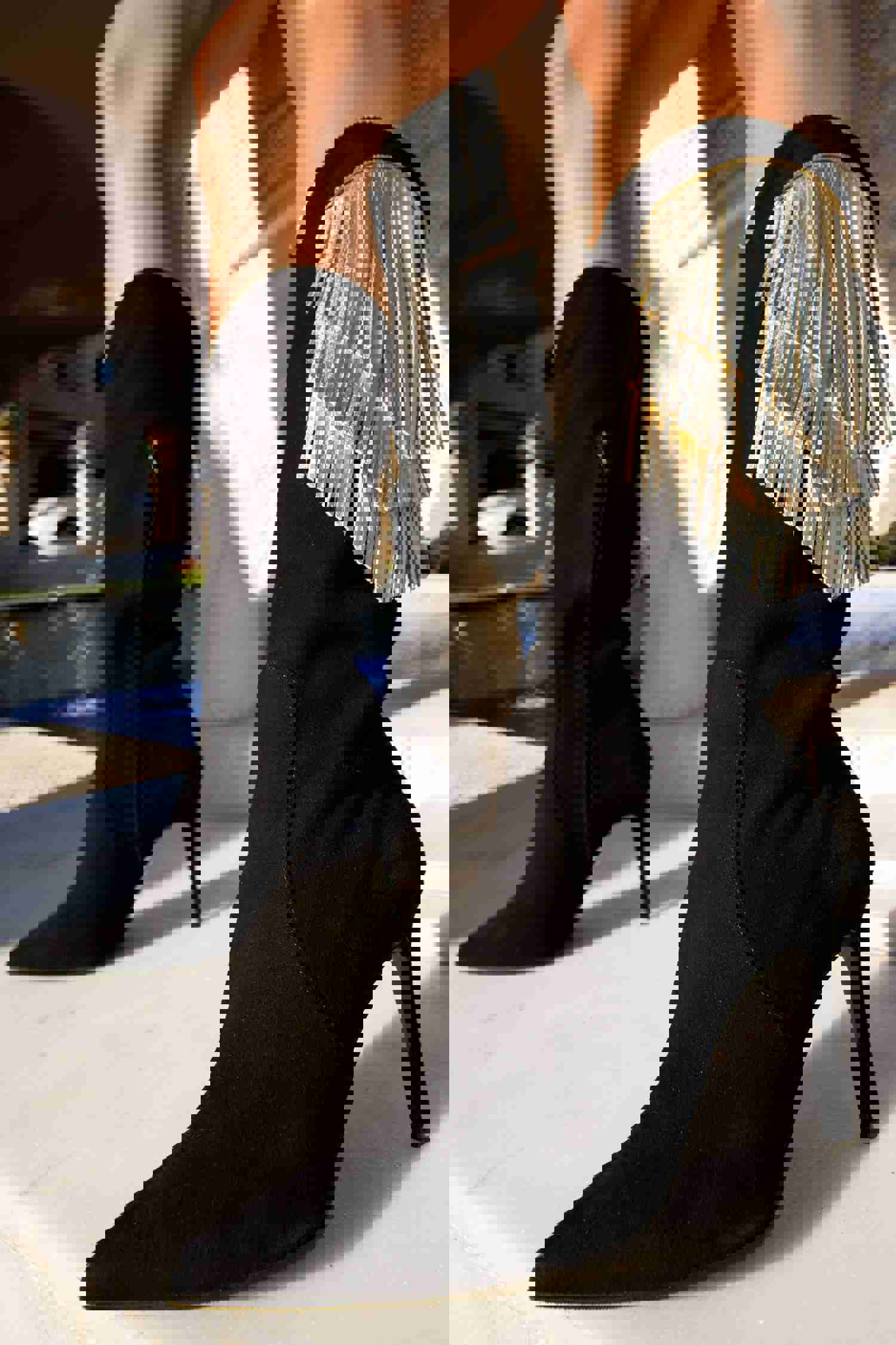 Vienna Black Suede Leather Knee High Women Boot