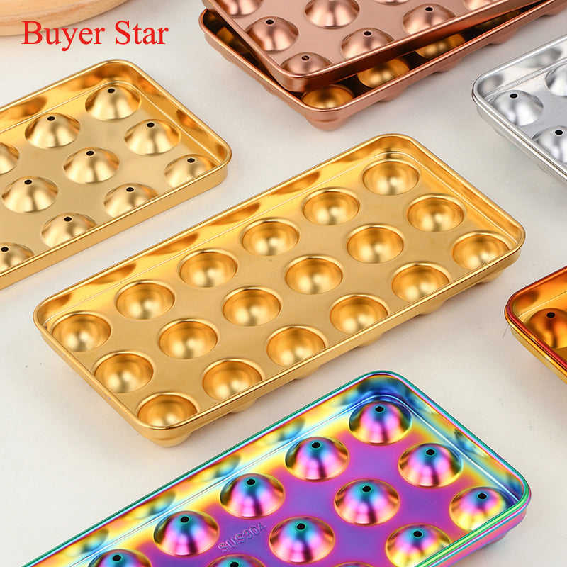 Stainless Steel Round Shape Ice Cube Tray & Ice Ball Maker Mold