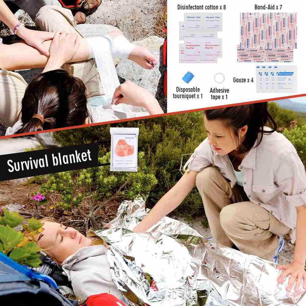 EILIKS 47 in 1 Outdoor Emergency Survival Kit for Camping, Hiking, and Adventure