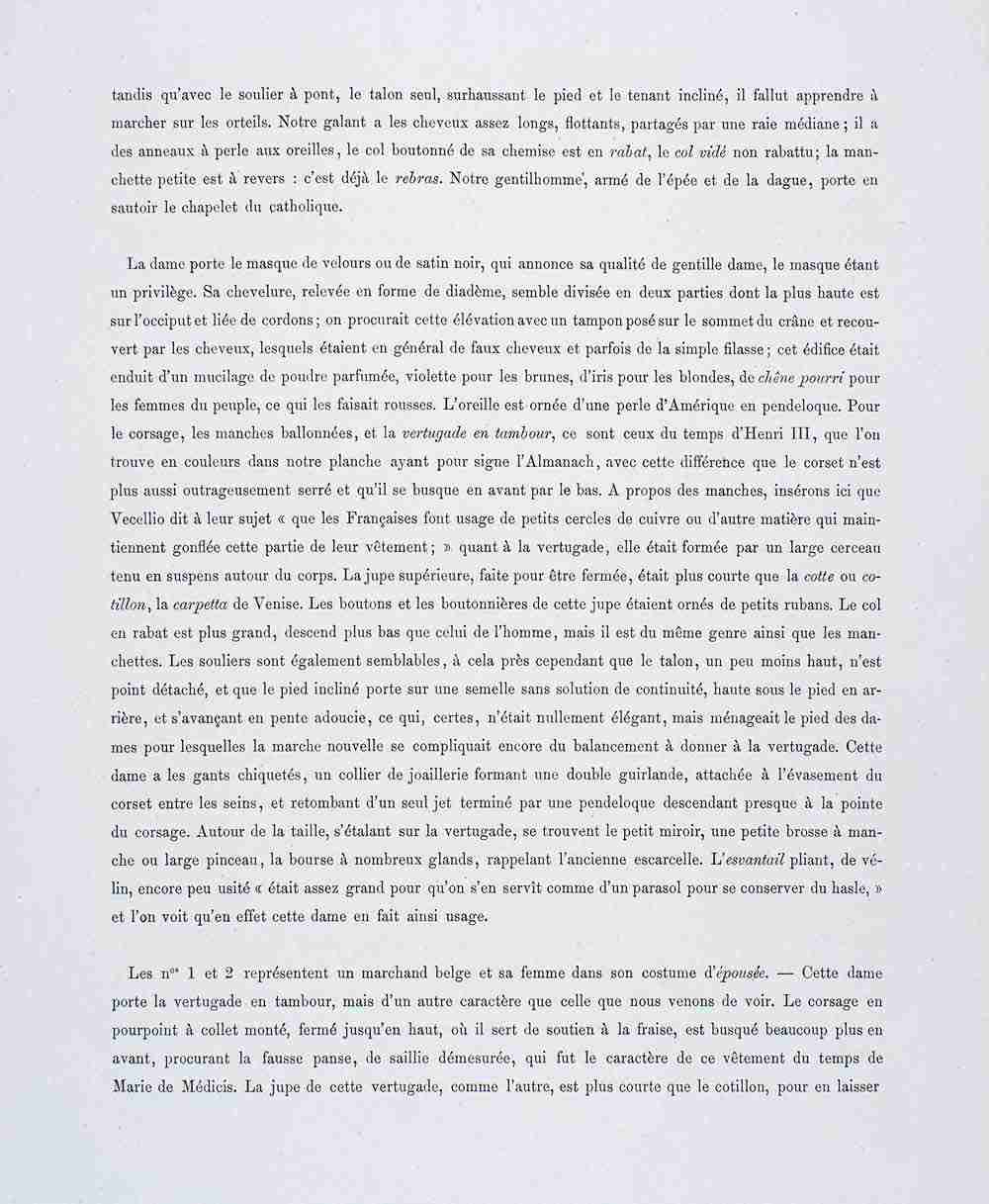 1888 Chromolithograph of 16th Century European Couple Costumes