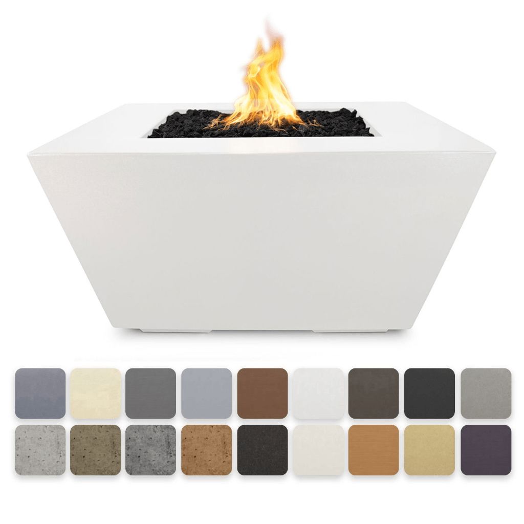 Outdoor Plus Redan GFRC Concrete Square Natural Gas Fire Pit 50