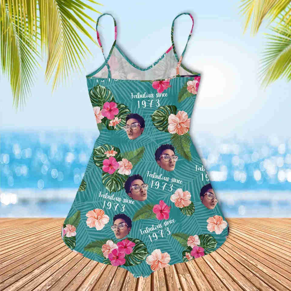 Custom Birthday Turning 50 Hawaiian Cami Romper for Women