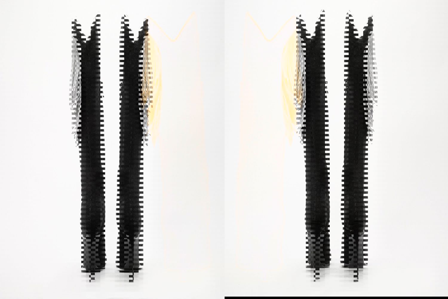 Vienna Black Suede Leather Knee High Women Boot