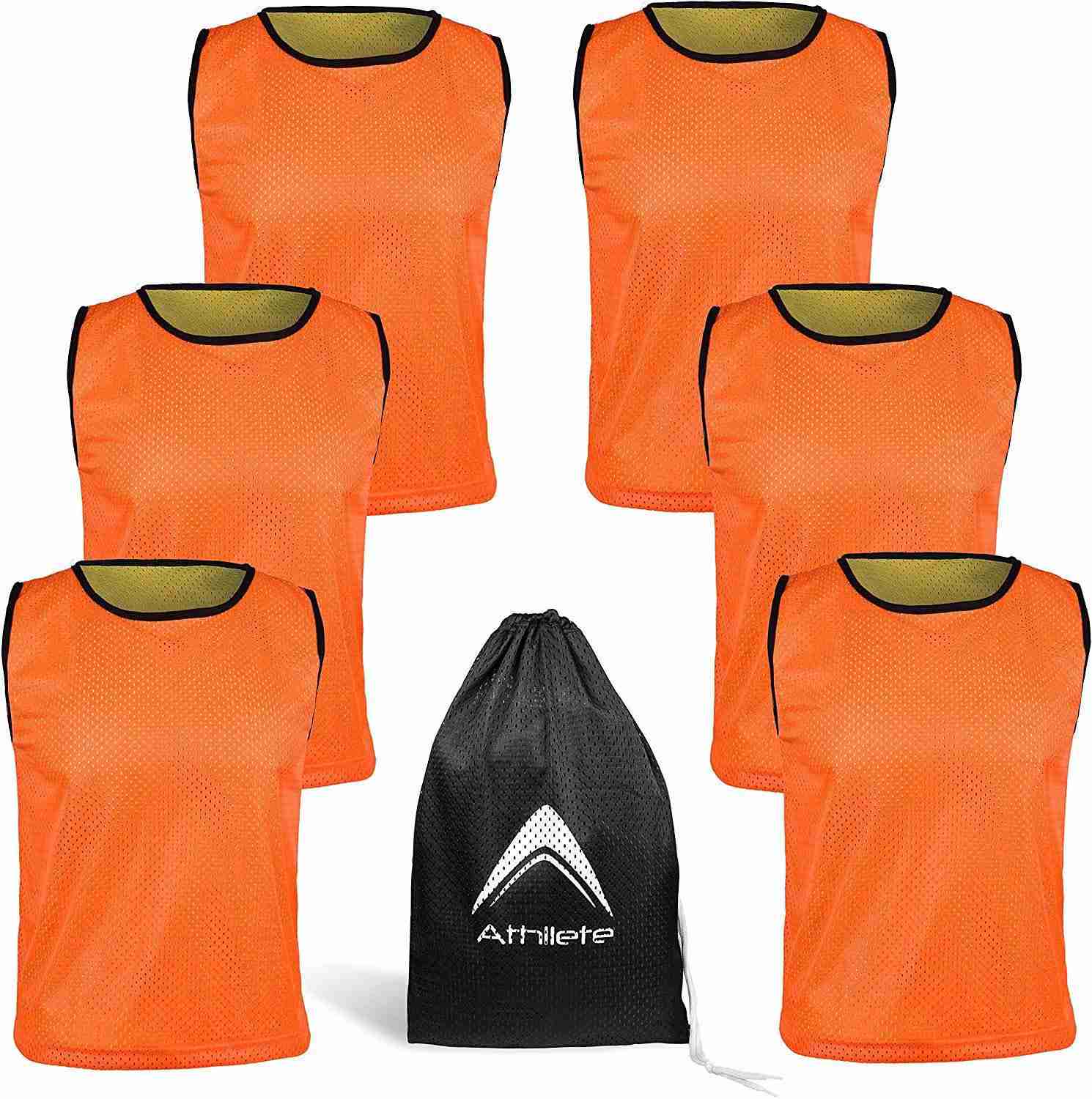 Athllete Reversible Mesh Pack of 6 Basketball Jerseys for Team Sports