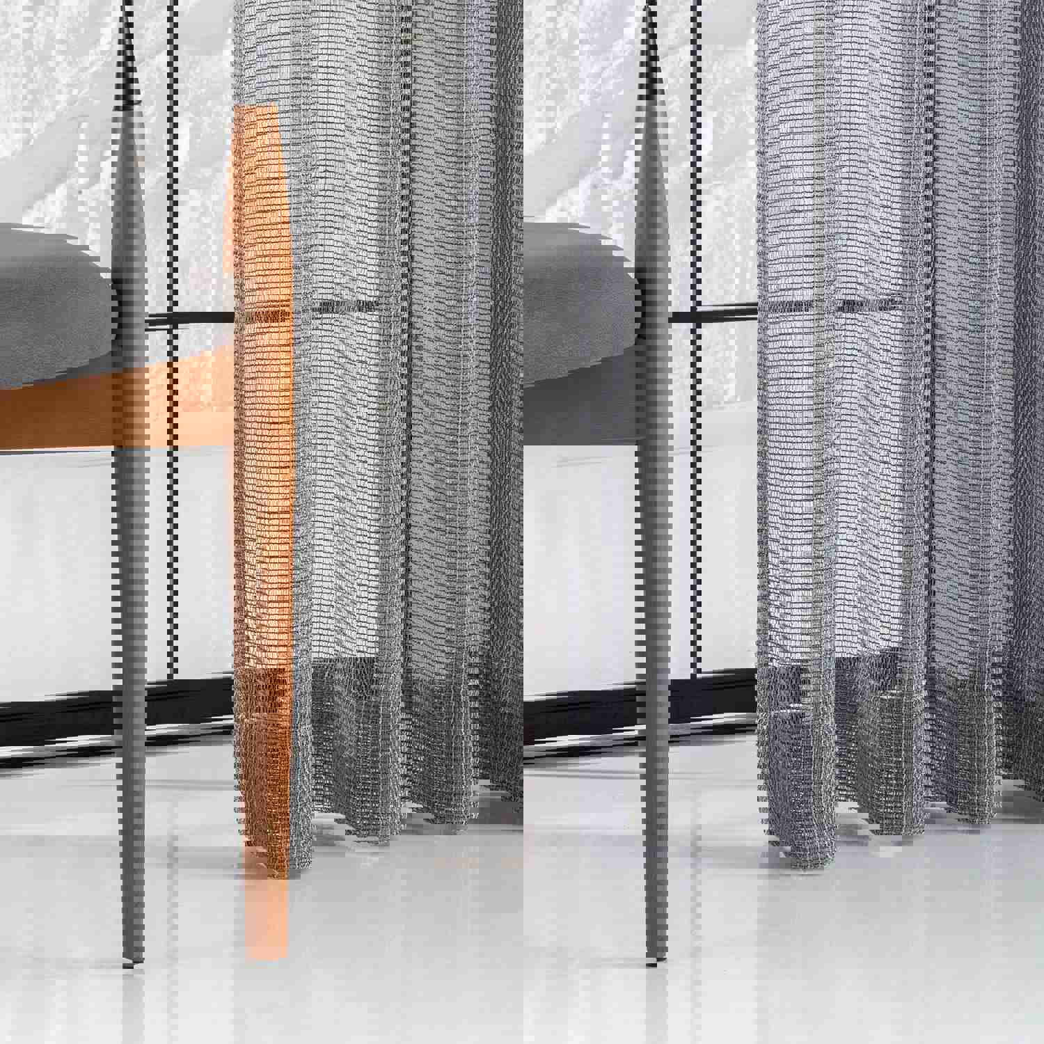 Sheer Linen Curtain - 6 Color Options, High Quality Custom Luxury Grommet Curtains for Living Room & Bedroom