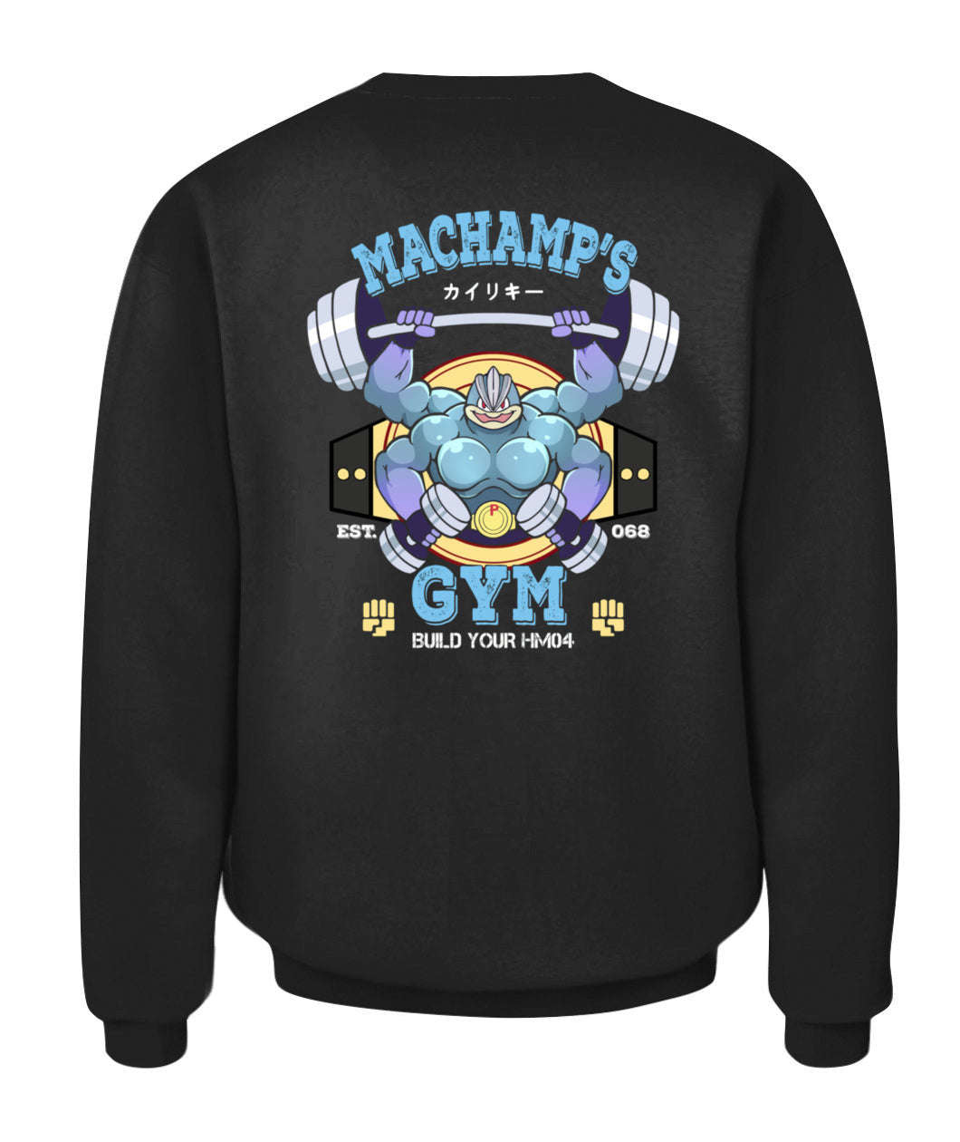Machamp Gym Blue Custom Graphic T-Shirt