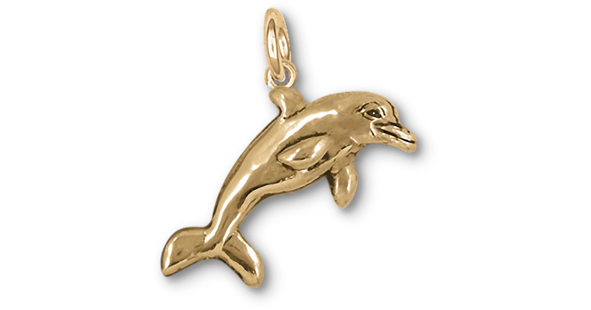 Dolphin Jewelry 14k Yellow Gold Handmade Dolphin Charm DLP1-CG