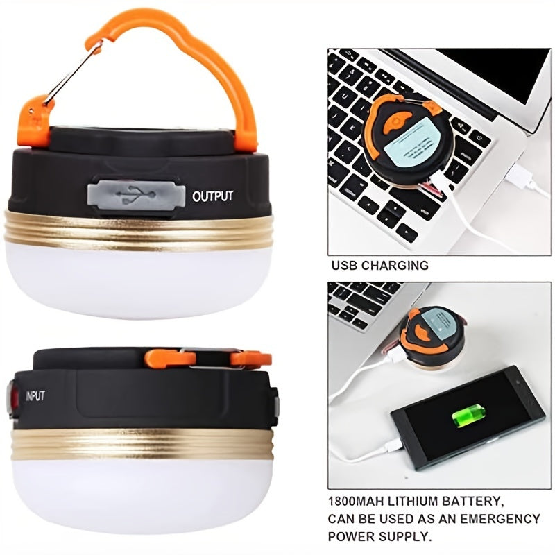 300LM Portable Camping Light with 4 Modes & Magnetic Base - Ideal for Outdoor Activities