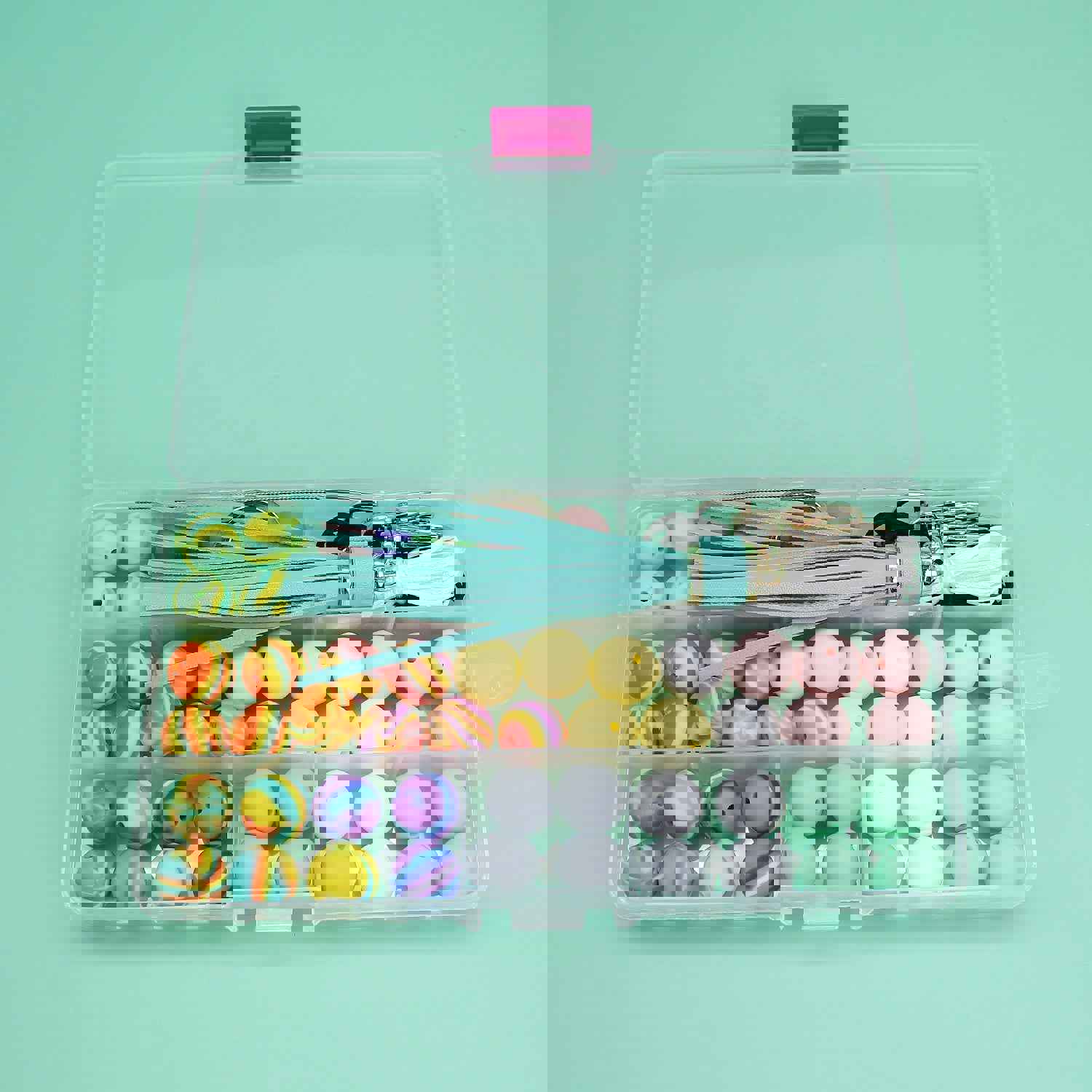 Belicious DIY Silicone Beads Keychain Bracelet Making Kit