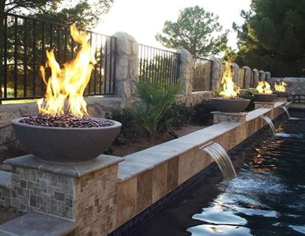 Wok Fire Bowl with Electronic Ignition - Premium Custom Fire Feature with Free Cover