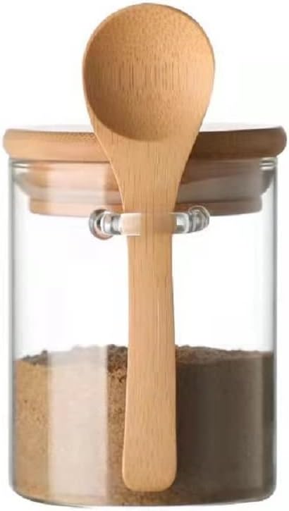 Xigugo Airtight Food Storage Containers, 15OZ Glass Jars with Lids (2 Set)