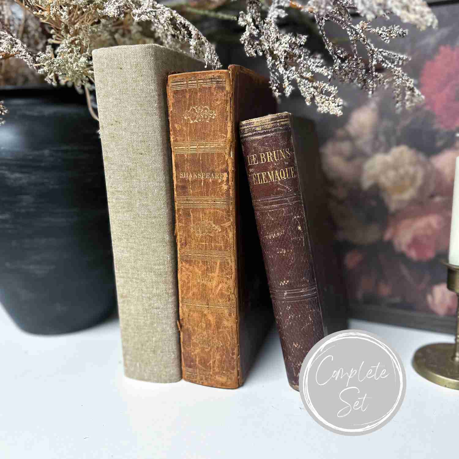 Vintage Book Set for Home Decor