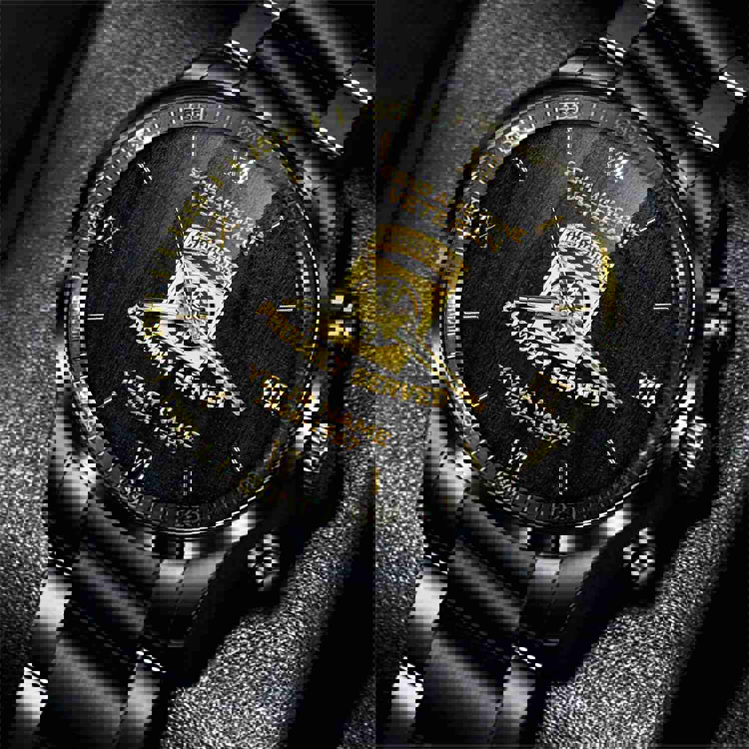 82nd Airborne Veteran Fashion Watch - Custom Military Quartz Watch with Black Strap