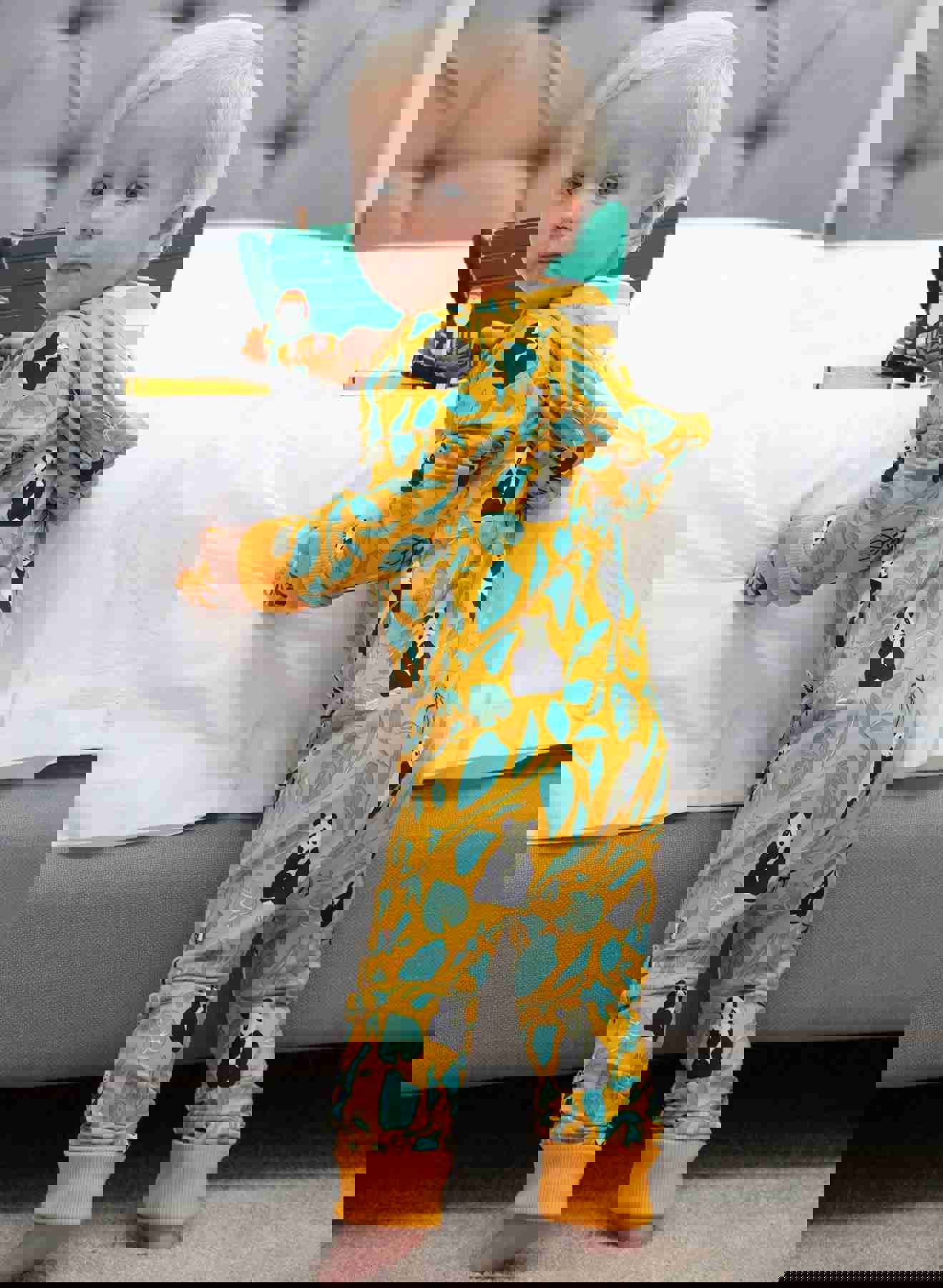 Unisex Panda Hoodie Romper for Baby and Toddler