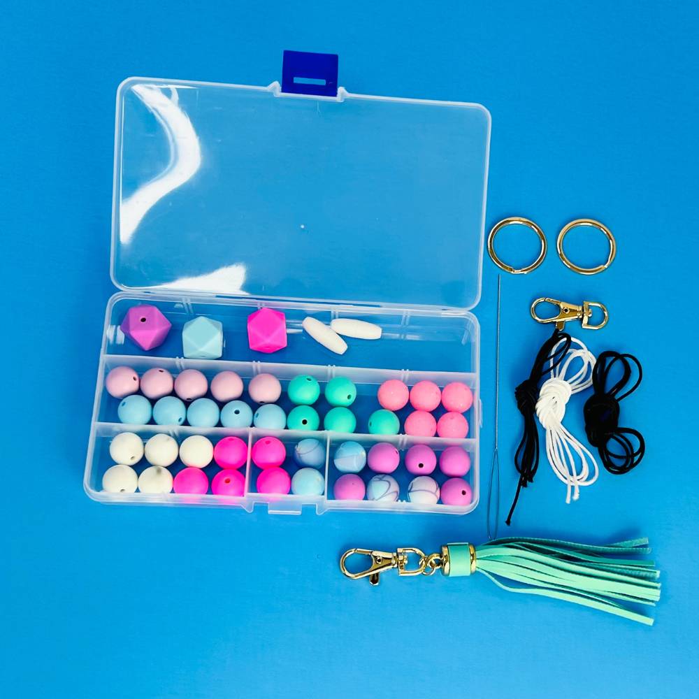 Belicious DIY Silicone Beads Keychain Bracelet Making Kit