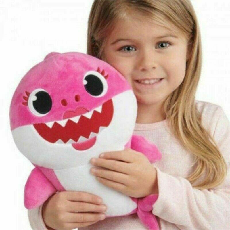 LED Baby Shark Plush Singing Toys Music Doll English Kids Song Gift Toy Stuffed