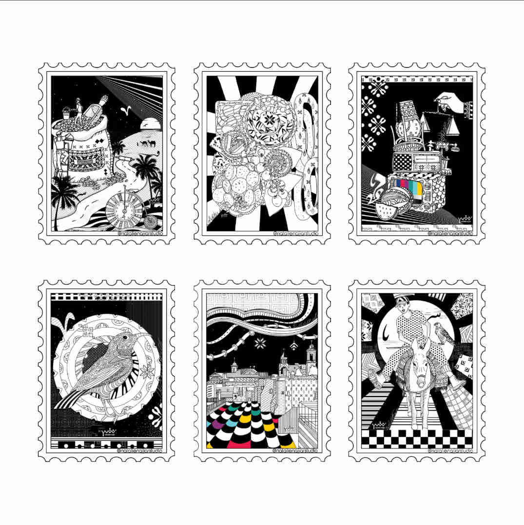 Palestinian Cultural Stickers (Stamps) - Celebrate Palestine Decals by Natalie Najjar