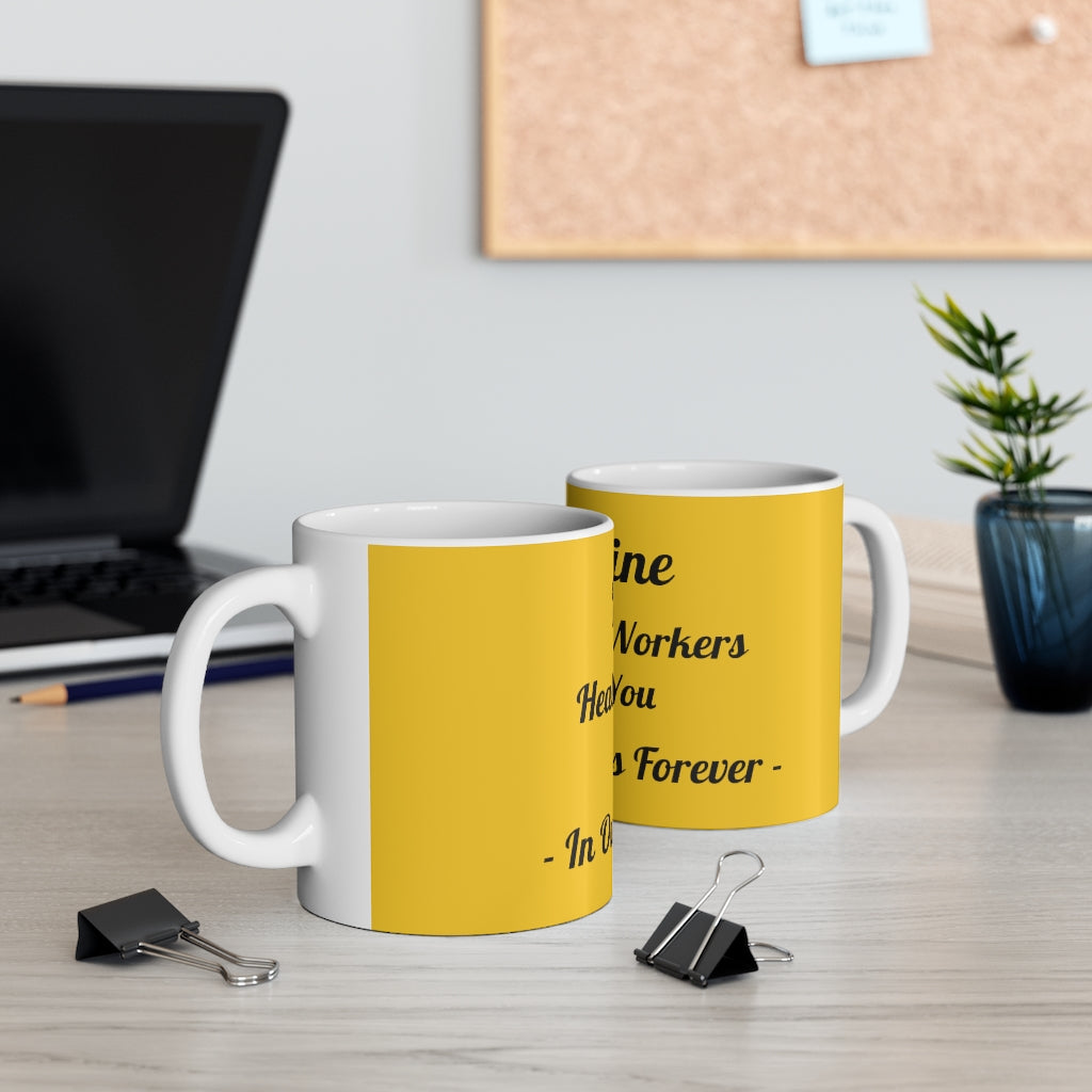 Frontline Healthcare Workers Yellow Ceramic Mug 11oz