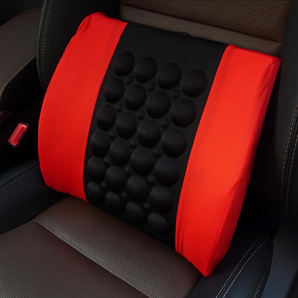 Electric Vibration Car Massager Waist Pillow - Lumbar Support Cushion for Drivers