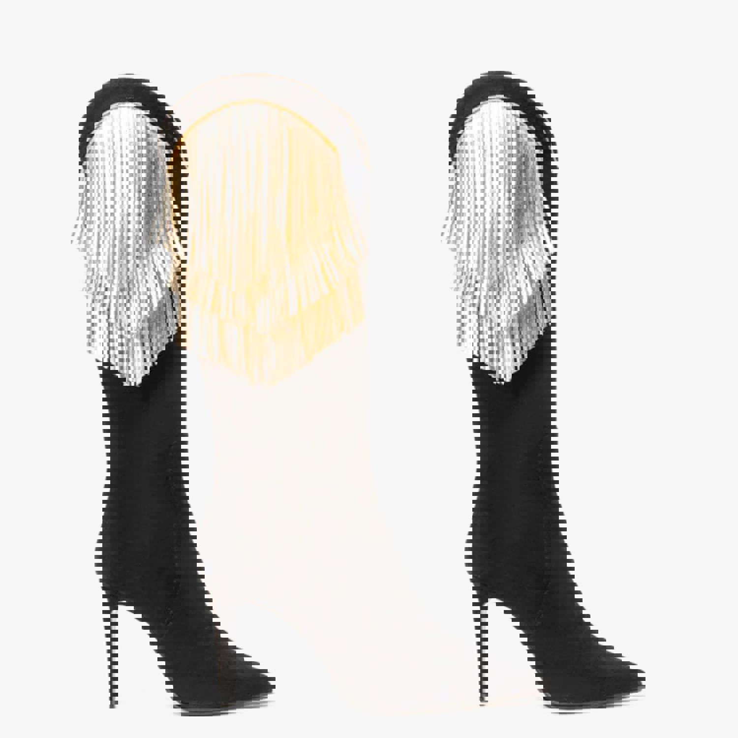 Vienna Black Suede Leather Knee High Women Boot