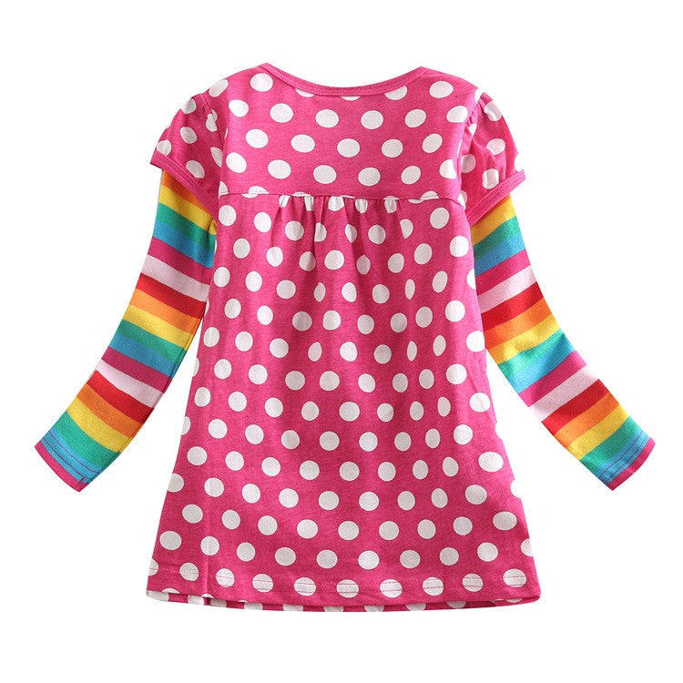 Nova Brand Girls' Long Sleeve T-Shirt with Embroidery