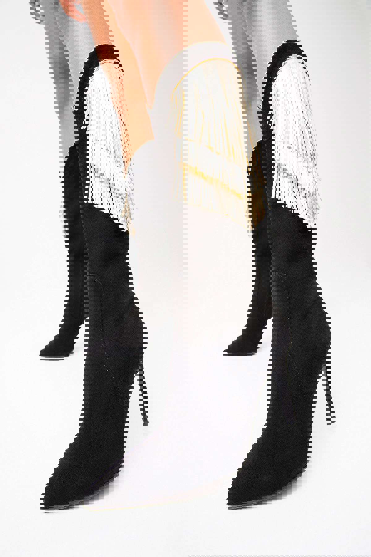 Vienna Black Suede Leather Knee High Women Boot