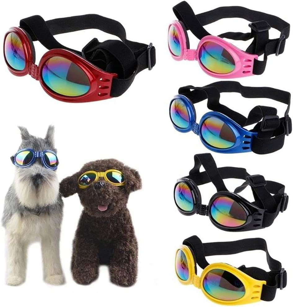 BYBYCD 6 Colors Foldable Waterproof Pet Eyewear UV Protection Sunglasses for Dogs
