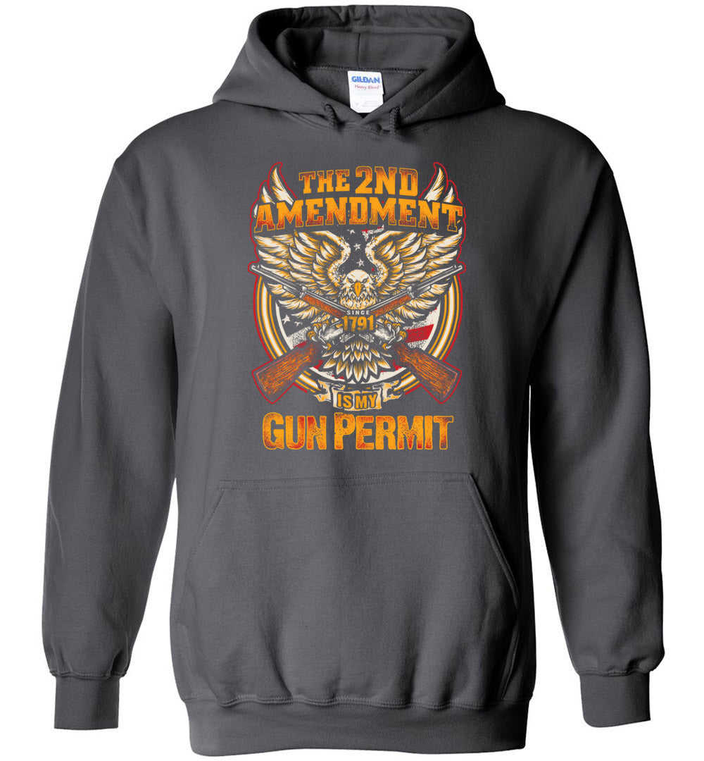 The 2nd Amendment is My Gun Permit Mens Hoodie