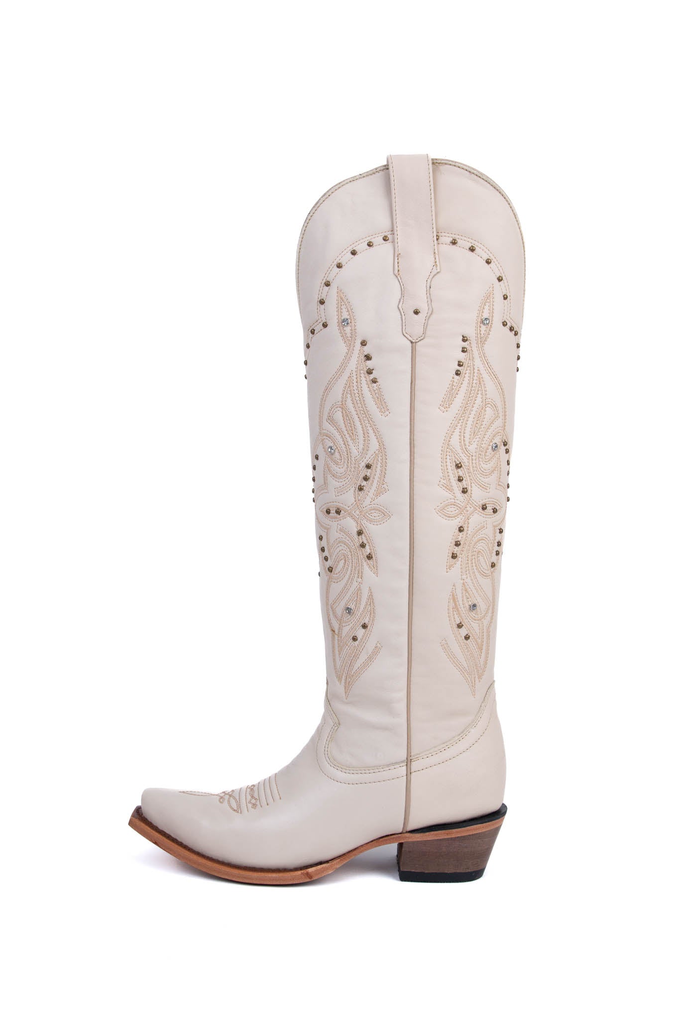 Catalina Vitro Tall Cowgirl Boot - Genuine Leather with Side Zipper
