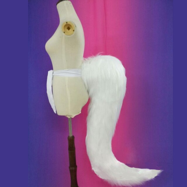 LOL Spirit Blossom Ahri Cosplay Tails - Sexy Fox Nine Tailed Plush Tail (85CM) for Women
