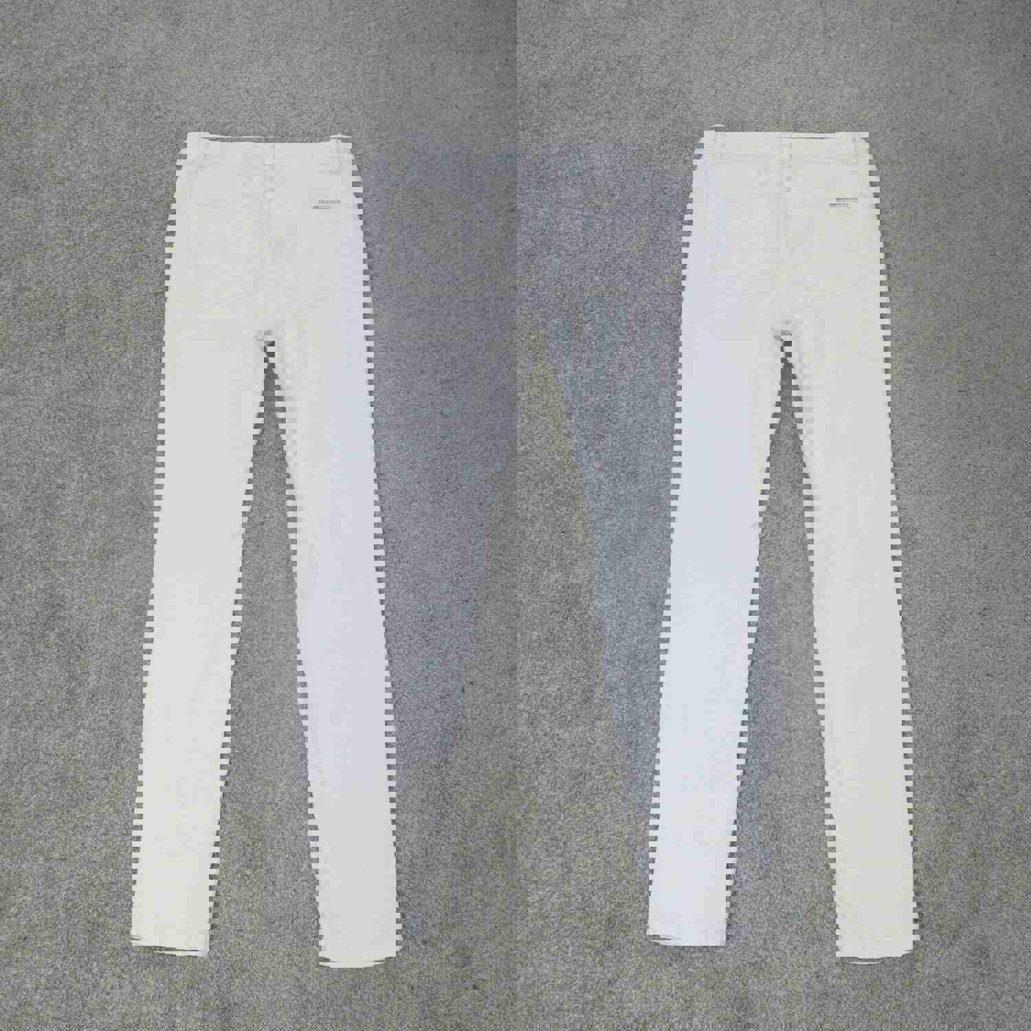 Michael Kors Women's White Skinny Jeans W35 Stretch Denim with Pockets